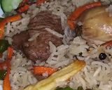 A picture of step 6 of Jungli pulao.
