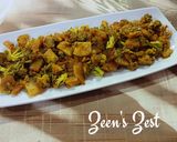 A picture of step 4 of Broccoli and Knol Khol Sabzi.