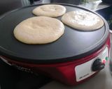 Glutén- és tejmentes amerikai palacsinta, eperdzsemmel és dióval recept fázis 3 fotója