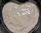 A picture of step 6 of Azadi Heart Cake💚.