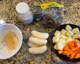 A picture of step 1 of Banana Rice Ball Sweet Soup (Chè Chuối Trôi Nước).