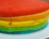Foto langkah ke 8 dari resep Rainbow cake kukus simple.