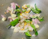 A picture of step 2 of Beet root tadka (stir fried beet root).