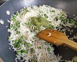 A picture of step 9 of Tiranga Pulao.