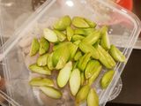 Tumis tauge baso sapi petai (soybean sprout stir fry)