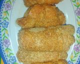 Foto del paso 7 de la receta: Rollitos de pollo con jamón y queso acompañado con mayonesa
