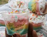 Foto langkah ke 9 dari resep Rainbow Cake Kukus Mini Cup.