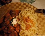 A picture of step 19 of Beef stroganoff.
