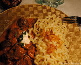 A picture of step 19 of Beef stroganoff.