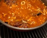 A picture of step 8 of Venison with Pasta in the Oven!!!.