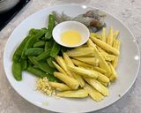A picture of step 1 of Stir Fried Sugar Snaps & Baby Corn With White Shrimps.