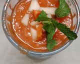 A picture of step 3 of Papaya melon juice.