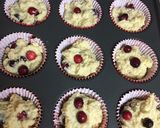 A picture of step 3 of Keto friendly Cranberry muffins.