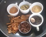 A picture of step 1 of Chai Masala.