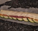 Foto del paso 6 de la receta: Flores de calabacín, salmón y queso