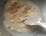 A picture of step 2 of Rava rasmalai.