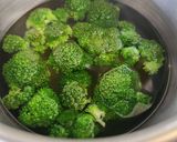 A picture of step 2 of Broccoli Leek Peas Palak Green Pulav.