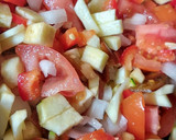 Foto del paso 1 de la receta: Pisto con tortitas de patata y yema de Huevo