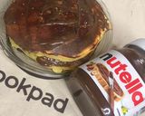 A picture of step 5 of Nutella pancakes.
