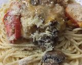 A picture of step 6 of Chicken lombardy (naked pasta).