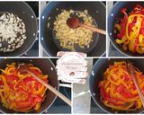 Une image de l'étape 4 de Poulet basquaise, riz cuisiné & crème de chorizo.