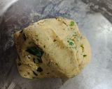 A picture of step 3 of Soya Square parantha.