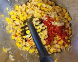A picture of step 1 of Spicy chickpea and sweetcorn burgers.