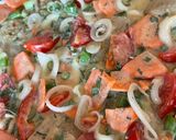 Фото кроку 8 до Хек з овочами та кускусом.