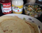 Hình bước làm 4 của món Crepe phiên bản mặn
