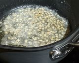 A picture of step 2 of Cacio e pepe Spaghetti Squash with chive pesto.