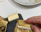 Foto del paso 4 de la receta: Crujientes de berenjena al horno rellenas de jamón y queso