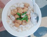Hình bước làm 8 của món Bánh canh nui tôm+chả cá