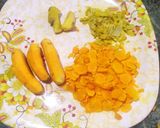 A picture of step 1 of Fresh/Raw Haldi Pickle.