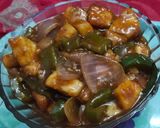A picture of step 7 of Chilli paneer.