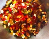 A picture of step 1 of Christmas Fruitcake Cups.