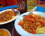 รูปขั้นตอนการทำที่ 1 ของ สปาเก็ตตี้หมูซอสมะเขือเทศ