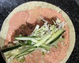 A picture of step 5 of Mince And cheese tortilla wrap.