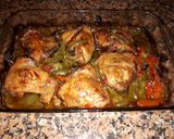 Foto del paso 7 de la receta Contramuslos en cama de pimientos