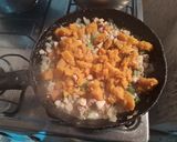 Foto del paso 5 de la receta: Tarta cremosa de pollo y zapallo 🍗