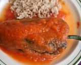 A picture of step 5 of Light Cheese-Stuffed Poblano Peppers.