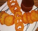 A picture of step 4 of Potato and onion rings.