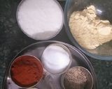 A picture of step 1 of Pakoda ki kadhi.