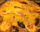 A picture of step 11 of Seafood Paella.