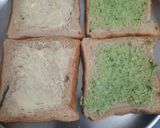 A picture of step 2 of Veg Mayo sandwich toast.