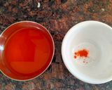 A picture of step 1 of Orange flavoured Rasgulla.