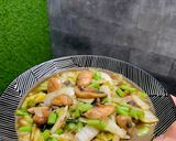 Foto langkah ke 3 dari resep Cah Sawi Buncis Jamur Kancing.