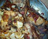 A picture of step 5 of Overleft chicken in egg sauce.