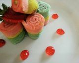 Foto langkah ke 11 dari resep Rainbow Roll Cake Delight with Strawberry Sauce.
