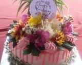 Foto langkah ke 9 dari resep Vanila cake with flower theme.
