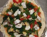 Hình bước làm 3 của món Piza hải sản